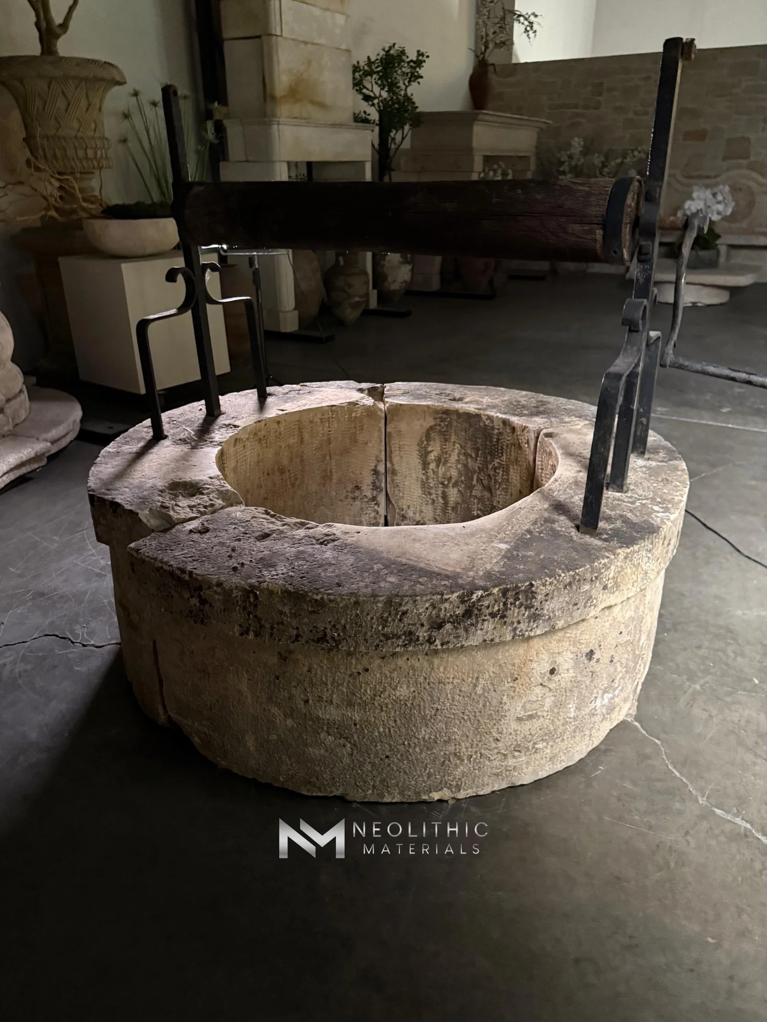 French Antique Limestone Well - Image 5